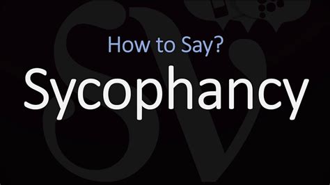 British and American pronunciations with audio. . How to pronounce sycophancy